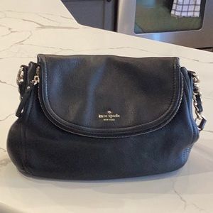 Kate Spade Penny Cobble Hill Pebbled Leather Shoulder Hobo Bag Black MSRP $348